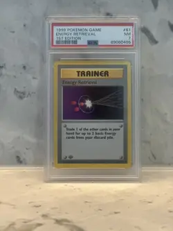 1999 Pokemon Base Set 1st Edition Energy Retrieval #81 NM PSA 7 - Image 1