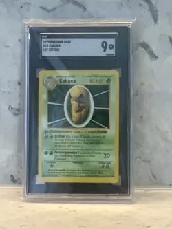 1999 Pokemon Base Set 1st Edition Kakuna #33 SGC 9 - Image 1