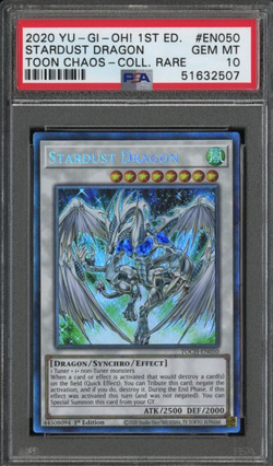 Yu-Gi-Oh! Stardust Dragon Toon Chaos 1st Ed Collector's Rare TOCH-EN050 PSA 10 - Image 1