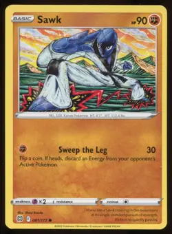 Pokemon Brilliant Stars Sawk Common #81 Near Mint - Image 1