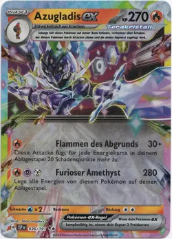 Pokemon Azugladis ex Double Rare Sturmische Funken SSP 036/191 NM DE - Image 1