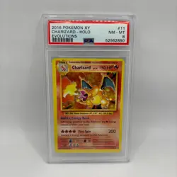 PSA 8 - Charizard 11/108 Holo Rare - 2016 XY Evolutions - Pokemon TCG - Image 1