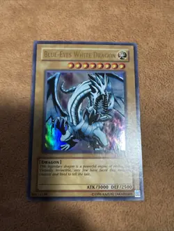 🔥 YUGIOH Blue-Eyes White Dragon LOB-001 Unlimited ULTRA RARE ORIGINAL NM/VLP #1 - Image 3
