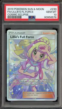 Pokemon Lillie's Full Force Cosmic Eclipse Full Art #230 PSA 10 Gem Mint - Image 1