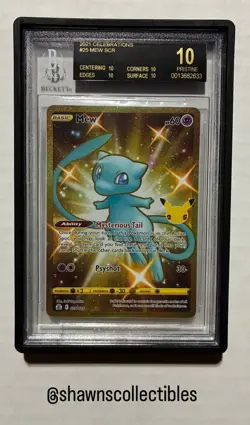 POP 13 Pokemon Celebrations Mew 025/025 BGS 10 BLACK LABEL Secret Rare Card - Image 2