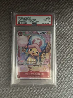 PSA 10 Tony Tony Chopper EB01-006 - SR - One Piece TCG Memorial Collection - Image 1
