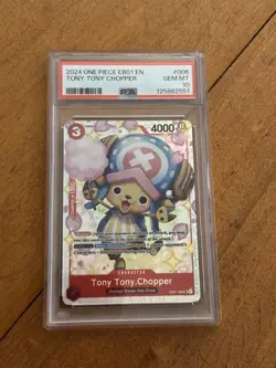 PSA 10 Tony Tony Chopper EB01-006 - SR - One Piece TCG Memorial Collection - Image 1