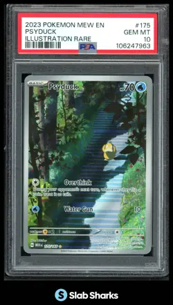 2023 POKEMON SV 151 - MEW EN #175/165 PSYDUCK ILLUSTRATION RARE PSA 10 - Image 1