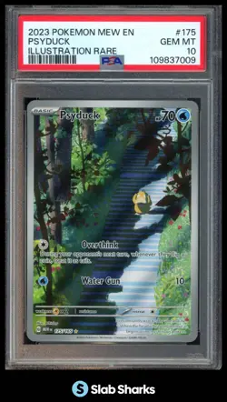 2023 POKEMON SV 151 - MEW EN #175/165 PSYDUCK ILLUSTRATION RARE PSA 10 - Image 1