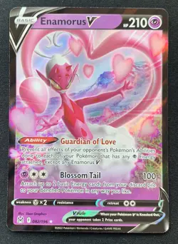 Enamorus V 082/196 Lost Origin Ultra Rare Holo Pokemon TCG Card NM - Image 1