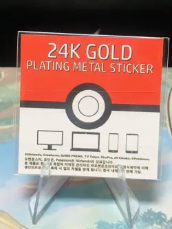 24k Gold Plated Pokemon Blastoise Sticker Pack Fresh - Image 2