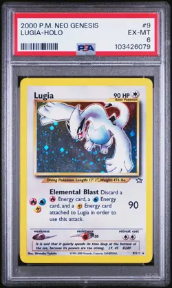 2000 POKEMON NEO GENESIS #9 LUGIA-HOLO PSA 6 - Image 1