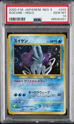 2000 POKEMON JPN NEO 3 #245 SUICUNE-HOLO PSA 10 - Image 1