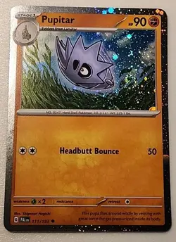 Pupitar - (Cosmo Holo) 111/193 (W/Swirl) Paldea Evolved Pokemon TCG NM - Image 2