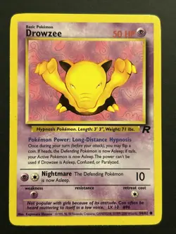 Pokemon TCG Drowzee Team Rocket 54/82 Regular Unlimited Common - Image 1