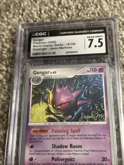 Gengar 18/100 (Jason Martinez) 2009 World Championship Decks Pokemon CGC 7.5 - Image 2