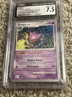 Gengar 18/100 (Jason Martinez) 2009 World Championship Decks Pokemon CGC 7.5 - Image 3