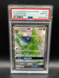 Espeon GX SV60/SV94 Full Art Shiny Hidden Fates Pokemon TCG PSA 10 - Image 1