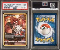 2019 Pokemon Sun & Moon Cosmic Eclipse #242 - Magnemite- Full Art - PSA 9 MINT - Image 1