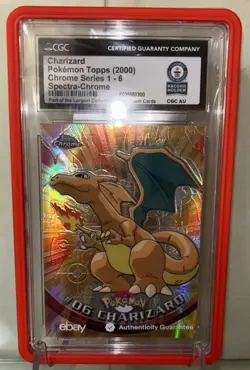 2000 Topps Charizard Spectra-Chrome WORLD RECORD Pokemon CGC AU last chance - Image 1