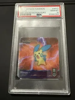 POP 1 | 2003 Artbox Pokemon Minun | Advanced Action Flipz | PSA 10 - Image 2