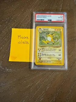 1999 Pokemon Game #14 Raichu Holo PSA 6 - Image 3