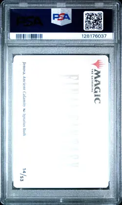 2025 MTG FINAL FANTASY ART SER GOLD STAMPED #14 JENOVA, ANCIENT CALAMITY PSA 8 - Image 2