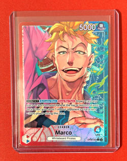 2024 One Piece Leader Marco (Alt Art) L OP08-002 L TCG Two Legends English - Image 1