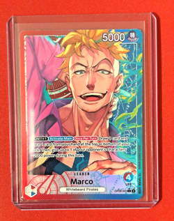 2024 One Piece Leader Marco (Alt Art) L OP08-002 L TCG Two Legends English - Image 2