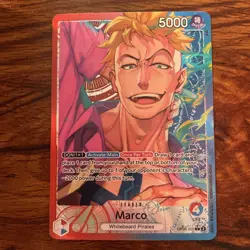 One Piece TCG Marco Parallel OP08-002 English Two Legends Alternative Art - Image 1