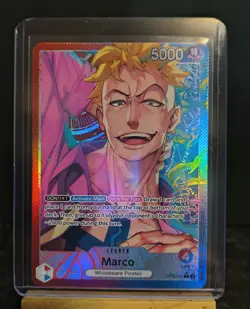One Piece TCG Marco Parallel OP08-002 English LP X1 Two Legends Alternative Art - Image 1