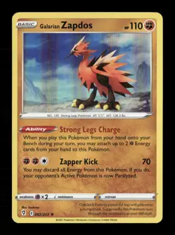 Galarian Zapdos Holo Holo Rare SWSH07: Evolving Skies 082/203 NM Pokemon NM - Image 1