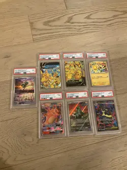 7x Pokemon Graded Card Lot - PSA 8 And 9 - English - Image 1
