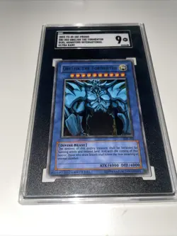 BGS 9 Mint Obelisk The Tormentor GBI-002 Ultra Rare Promo YuGiOh Graded 2003 - Image 2