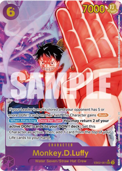 Monkey D.Luffy RARE GOLD FOIL ALT ART EB02-061 ONE PIECE TCG NEAR MINT NM - Image 2
