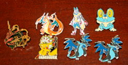 Lot of 7 Pokemon TCG Official Enamel Pins 2013-2015 Vancouver Worlds Charizard - Image 1
