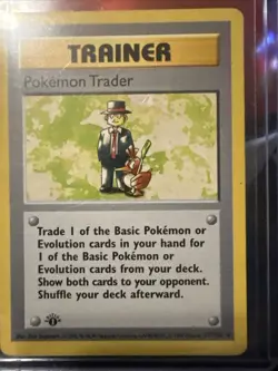 Pokemon Trader Base Set Shadowless Card 077/102 Regular 1st Edition LP - Image 1