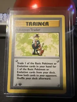 Pokemon Trader Base Set Shadowless Card 077/102 Regular 1st Edition LP - Image 2