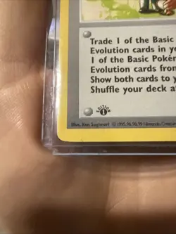 Pokemon Trader Base Set Shadowless Card 077/102 Regular 1st Edition LP - Image 4