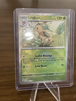 Pokemon Scarlet & Violet Prismatic Evolutions Leafeon #005/131 Master Ball - Image 1