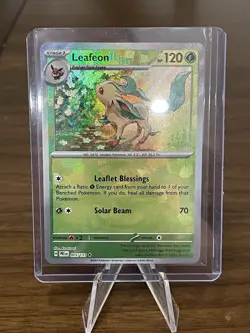 Pokemon Scarlet & Violet Prismatic Evolutions Leafeon #005/131 Master Ball - Image 3