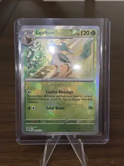 Pokemon Scarlet & Violet Prismatic Evolutions Leafeon #005/131 Master Ball - Image 4