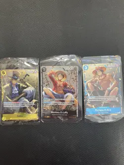 One Piece Promo Cards Tin Pack Vol. 2 Luffy, Sabo, Ace NM - Image 1