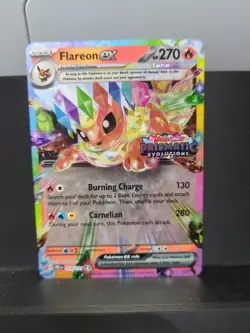 Pokemon TCG Flareon EX Prismatic Evolutions Holo Double Rare Promo Card 014/131 - Image 1