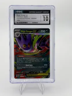 CGC 10 Mega Gengar EX 056/094 Phantasmal Flames Holo Pokemon Card 056/094 - Image 1