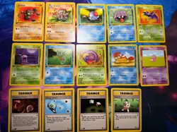 Pokemon 1st Edition Fossil Lot Of 14 Cards Common And Uncommon - Image 1