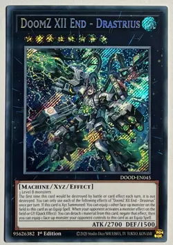 DoomZ XII End - Drastrius DOOD-EN045 (NM) Secret Rare 1st Edition Yu-Gi-Oh! Card - Image 1