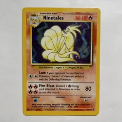 Pokemon TCG Ninetales Base Set Holo Unlimited Rare Card 12/102 1999 WOTC - Image 1