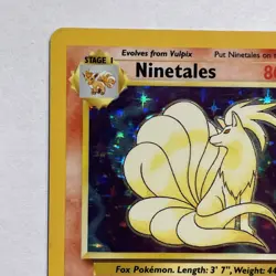 Pokemon TCG Ninetales Base Set Holo Unlimited Rare Card 12/102 1999 WOTC - Image 3