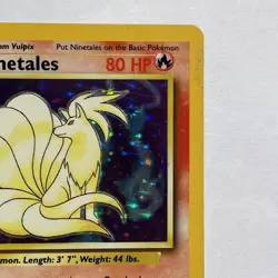 Pokemon TCG Ninetales Base Set Holo Unlimited Rare Card 12/102 1999 WOTC - Image 4